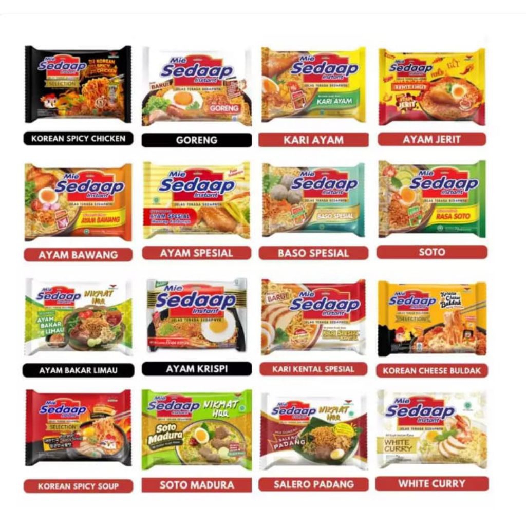 

Mie sedap varian rasa harga di atas satuan
