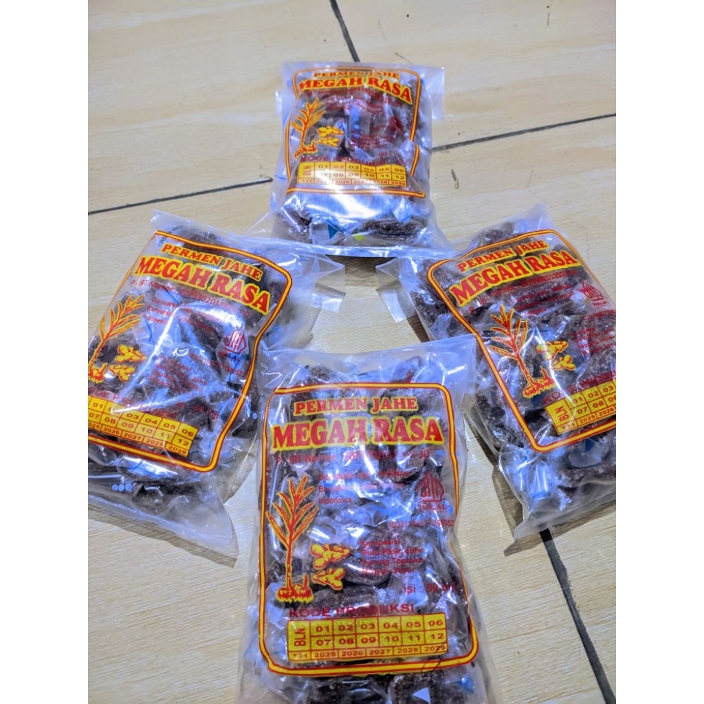 

Permen Jahe Jumbo MEGAH RASA 100% jahe alami tanpa bahan pengawet