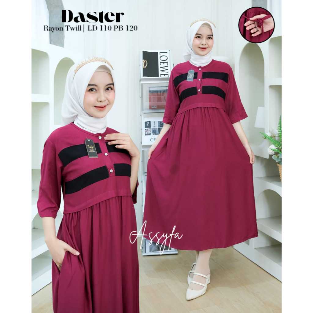 Daster Bee Line Bahan Rayon Twill Premium
