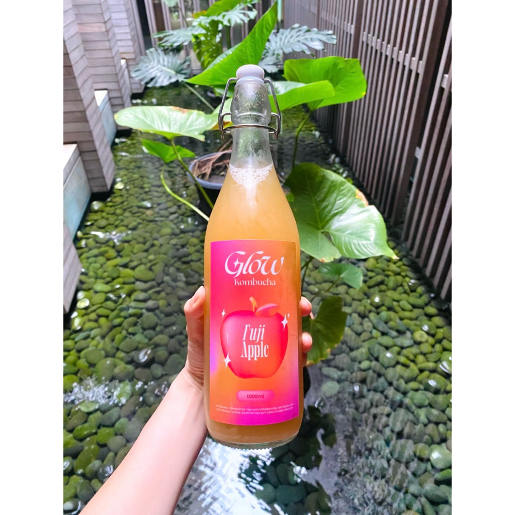 

Fuji Apple Glow Kombucha Teh Probiotik Sparkling 1 Liter