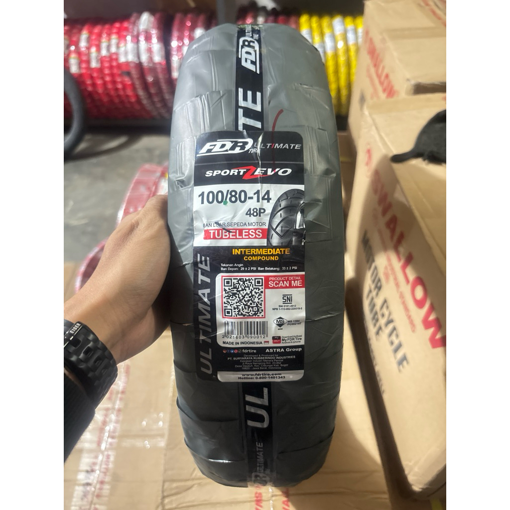 FDR ULTIMATE SPORT ZEVO 100/80 RING 14 TUBELESS