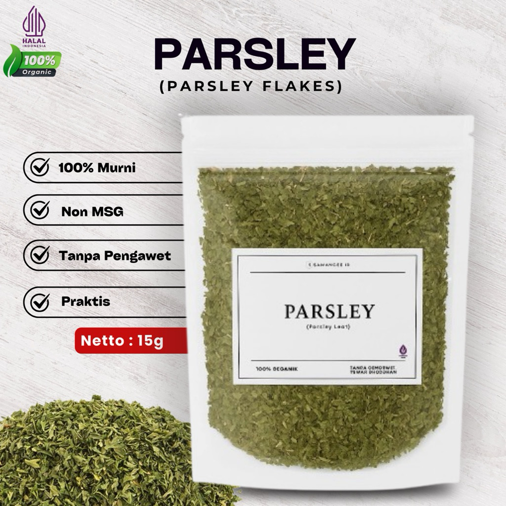 

Daun Parsley KeringSachet / Parsley Leaves / Dried Parsley 15gr