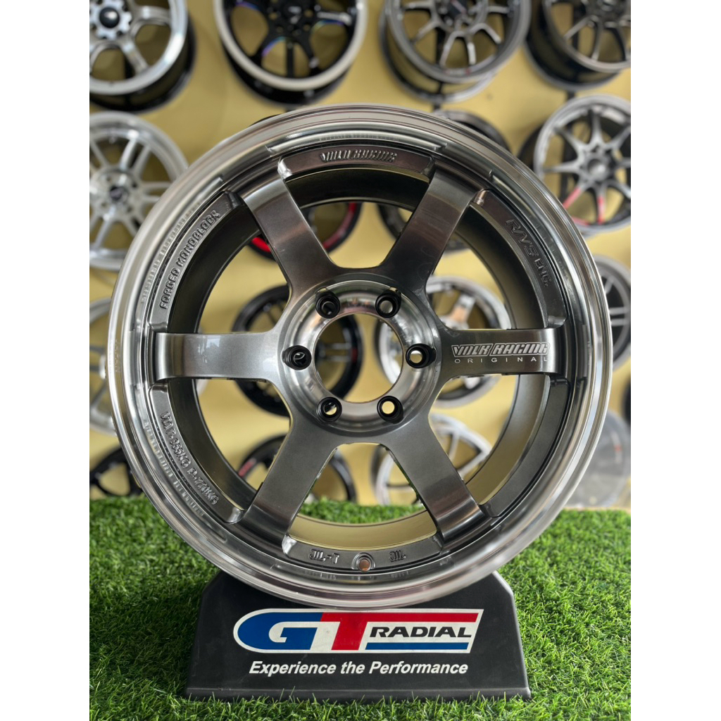 velg te37 SL r18 hyper black lip polish pcd 6x139,7 kondisi baru