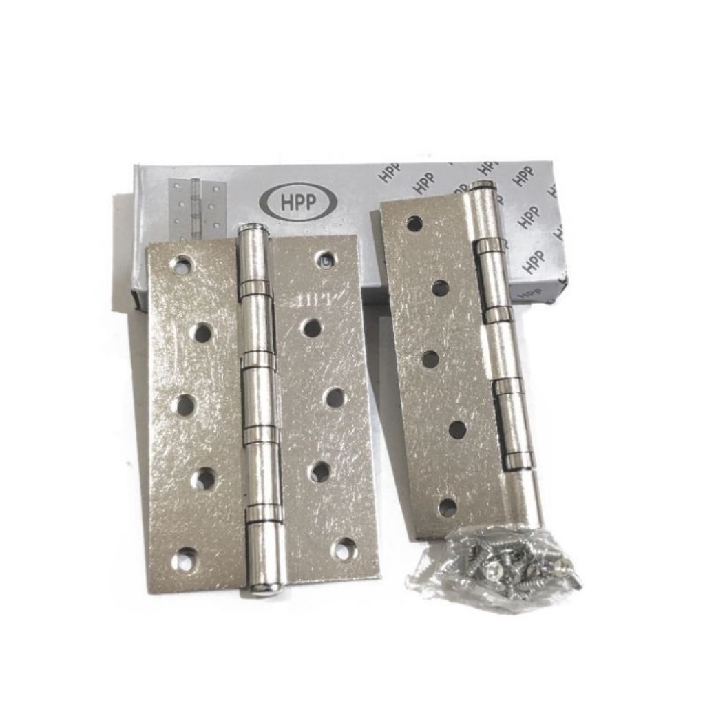 Grosir 1 Box (12 Pasang) Engsel Pintu Jendela 3Inch, 4Inch, 5Inch Hpp Engsel Besi Lemari Pintu