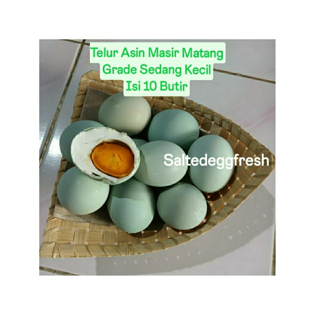 

Telur Asin Matang Masir Nya Bikin Nagih !! Size Sedang Kecil Isi 10 Butir