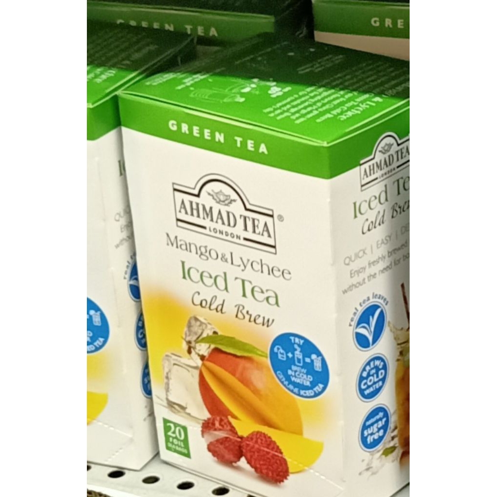 

Ahamd Tea London Green Tea Mango Lychee Iced Tea 20 Pcs