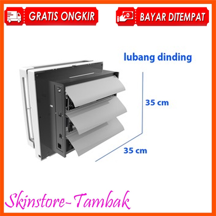 MASPION MV-300 NEX Wall Exhaust/Hexos/Heksos Fan Dinding 12 (30 cm) Ventilasi Lubang Tembok 35x35 cm