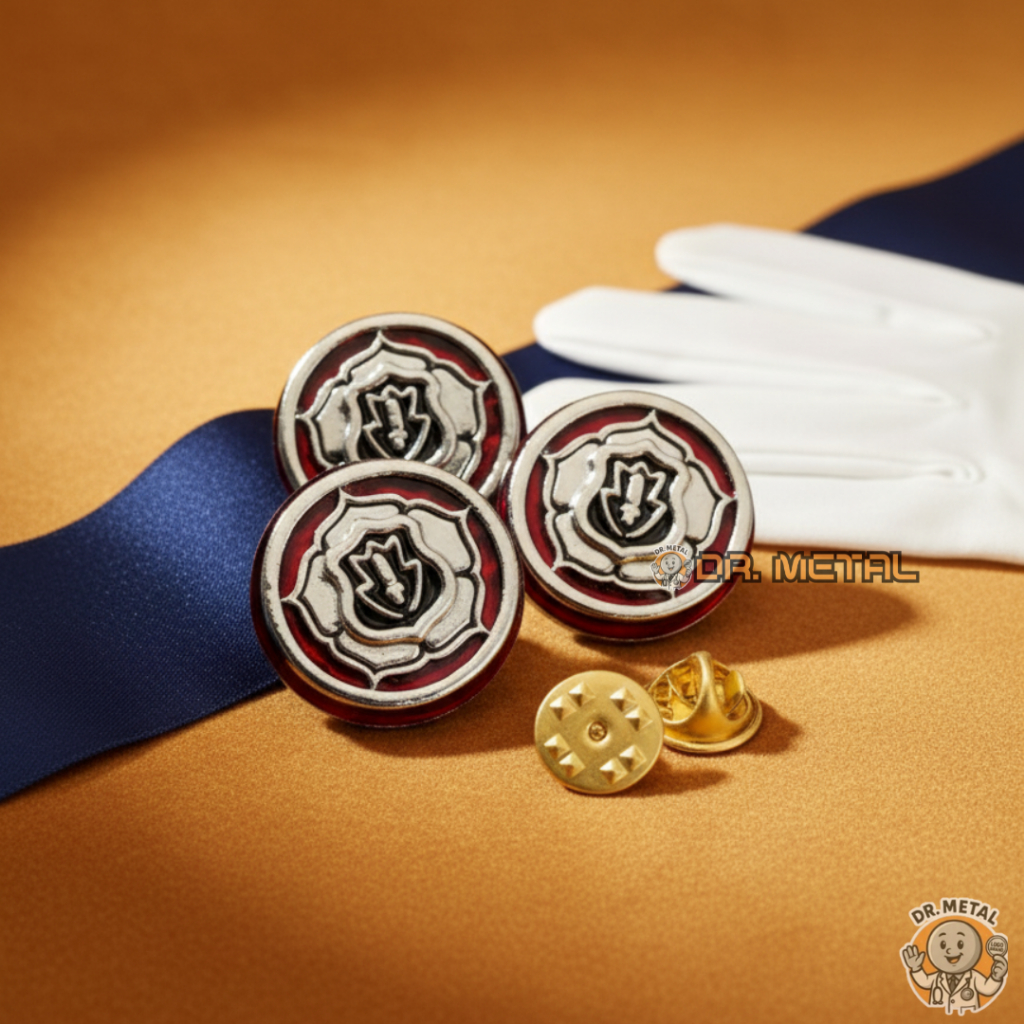 Pin Kerah Baju Satpam Security Set 1 Pasang Pin Monogram Material Zinc Alloy Premium Quality