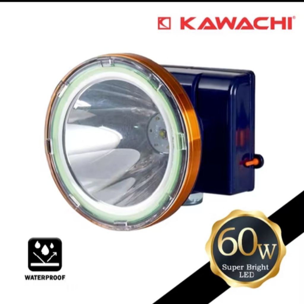 ly-760a senter kepala kawachi 60watt cahaya putih senter kepala anti air 6000mah