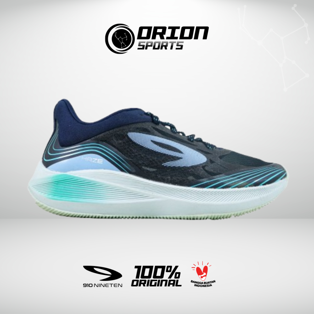 SEPATU LARI 910 NINETEN HAZE VISION 1.0 - BIRU TUA/ABU/HIJAU