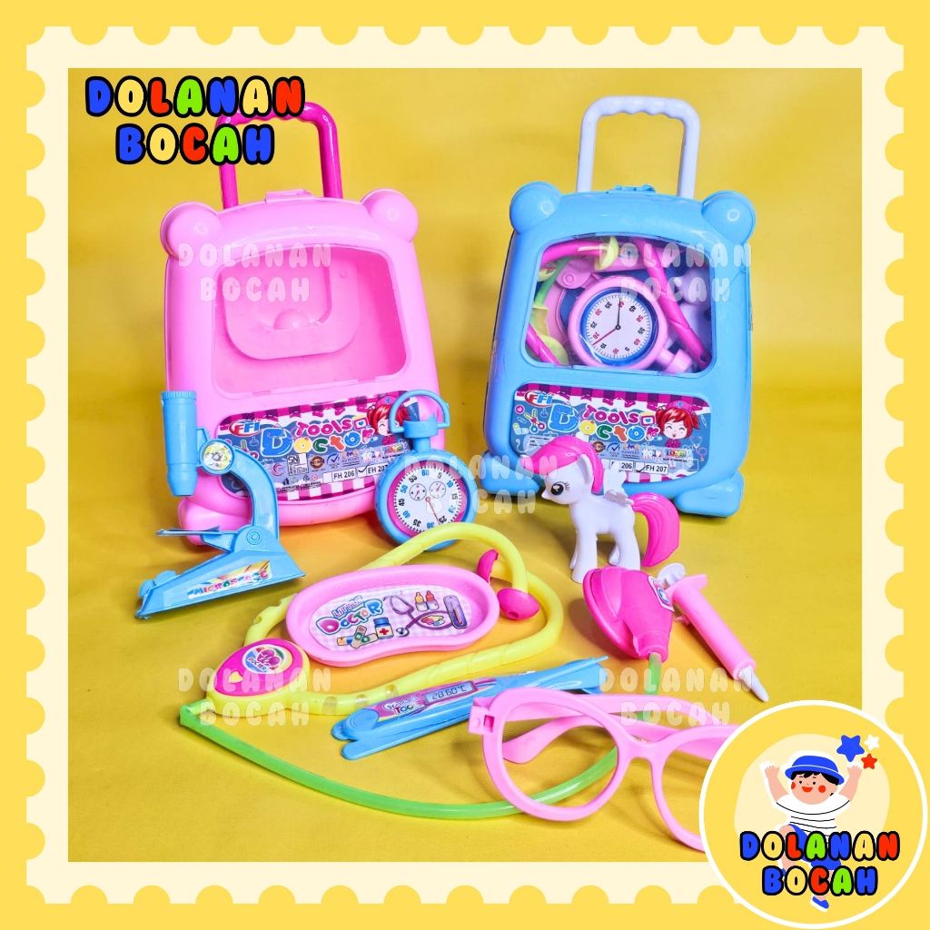 Mainan Dokter-Dokteran MURAH Koper Anak Doctor Tools dan Ice Cream Little Pony Cart FH 207 / FH 208