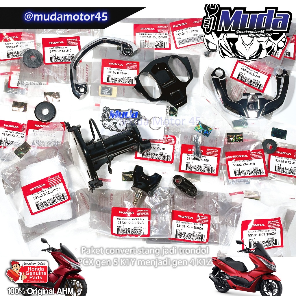 POST COMP SET RISER DUDUKAN STANG TRONDOL PCX 160 CONVERT 2025 GEN 2 KE 2021 53110-K1Z 53110K1ZJ10 R