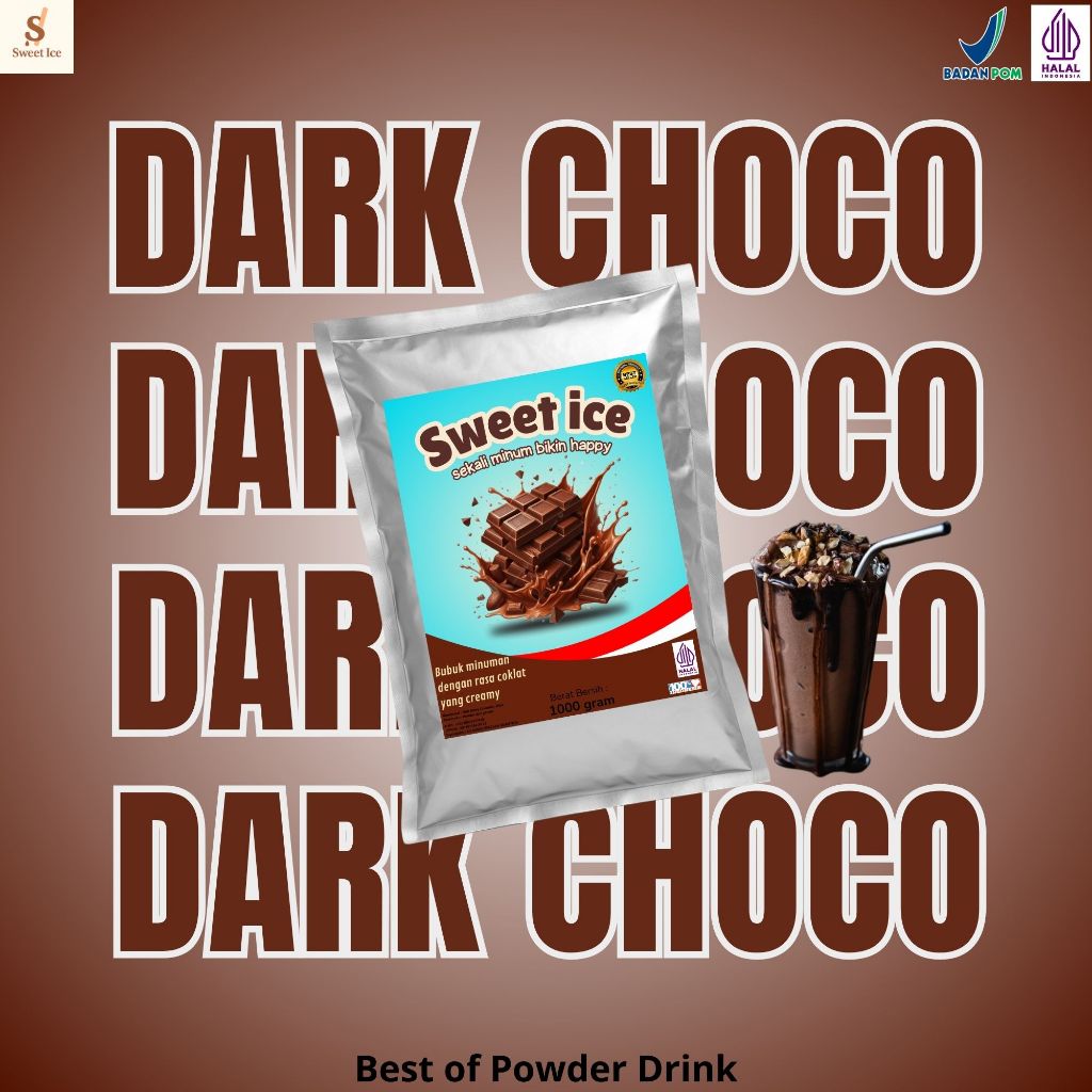 

Bubuk Minuman Drink Rasa Cokelat Dark Premix Chocolate Original Serbuk Powder Coklat Cocoa Regular