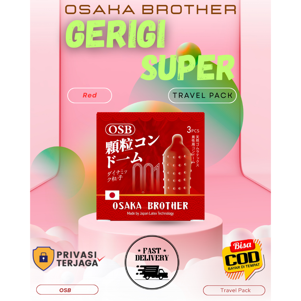 Kondom Osb Osaka Brother Gerigi Super - Box Isi 3 Pcs Kondom Tipis Impor Jepang Japan