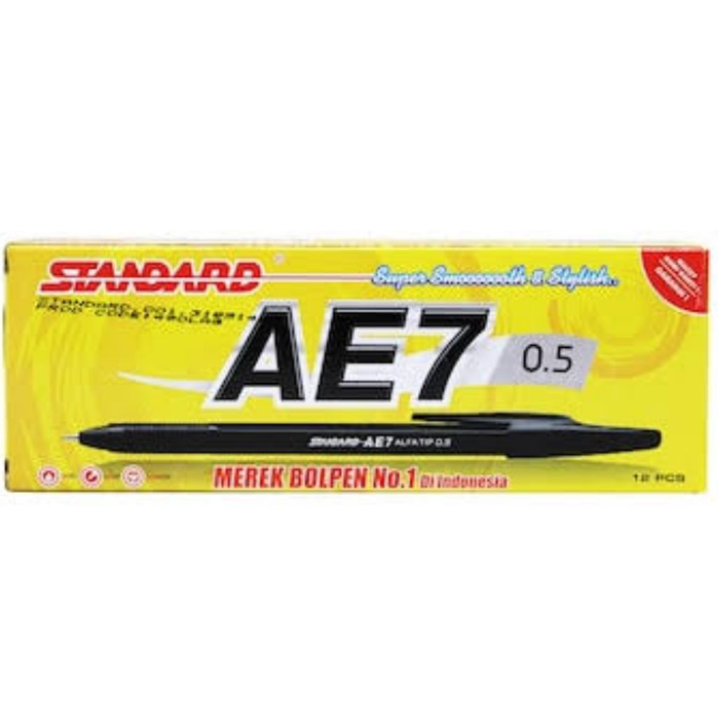 

HC Bolpen Pulpen Standard AE7 0.5 Isi 12