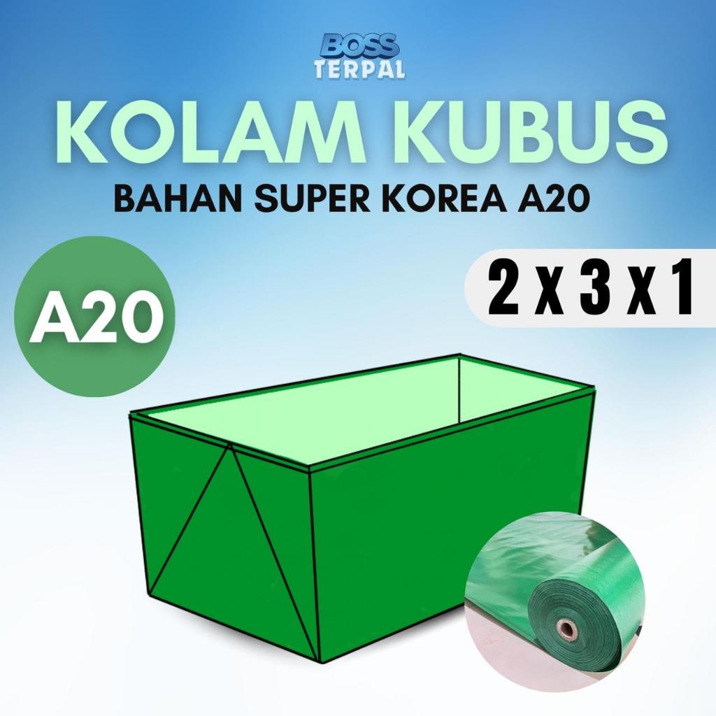 Kolam Terpal Ikan Kotak A20 Ukuran 2x3x1 Siap Pakai