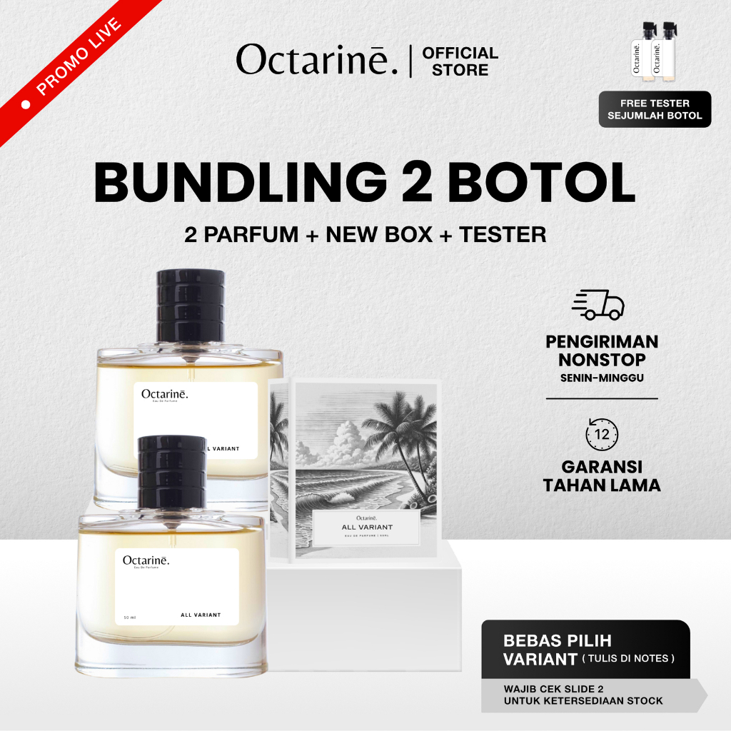 [ PROMO LIVE ] Octarine - Bundling 2 Botol Parfum 50ml Bebas Pilih Variant