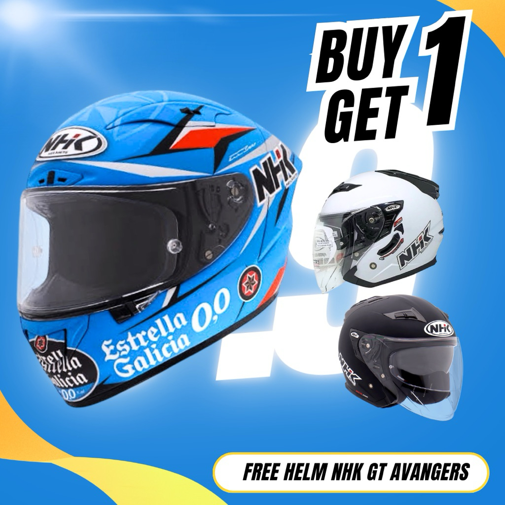 HELM NHK GPR TECH MOTIF SINGLE VISOR FULLSET ORIGINAL