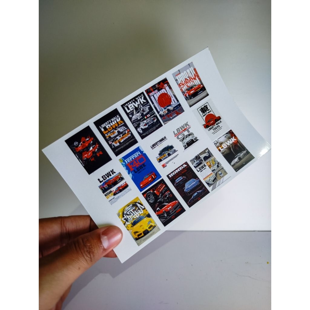 Stiker Poster Diorama BMW & LBWK 1/64 – Aksesoris Diecast Hot Wheels Tomica Matchbox