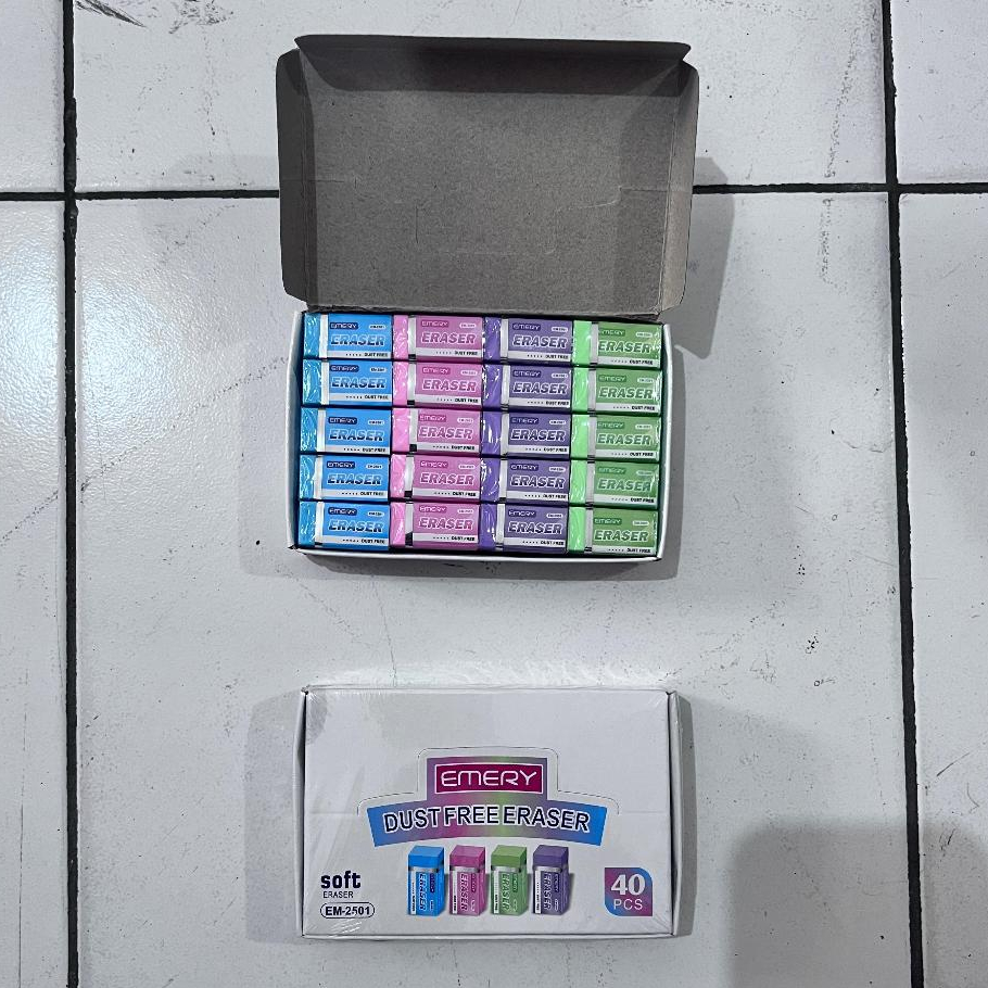 

TIMOLA | Penghapus Mini Warna-Warni Isi 40 Pcs Ekonomis Soft Eraser Dust Free