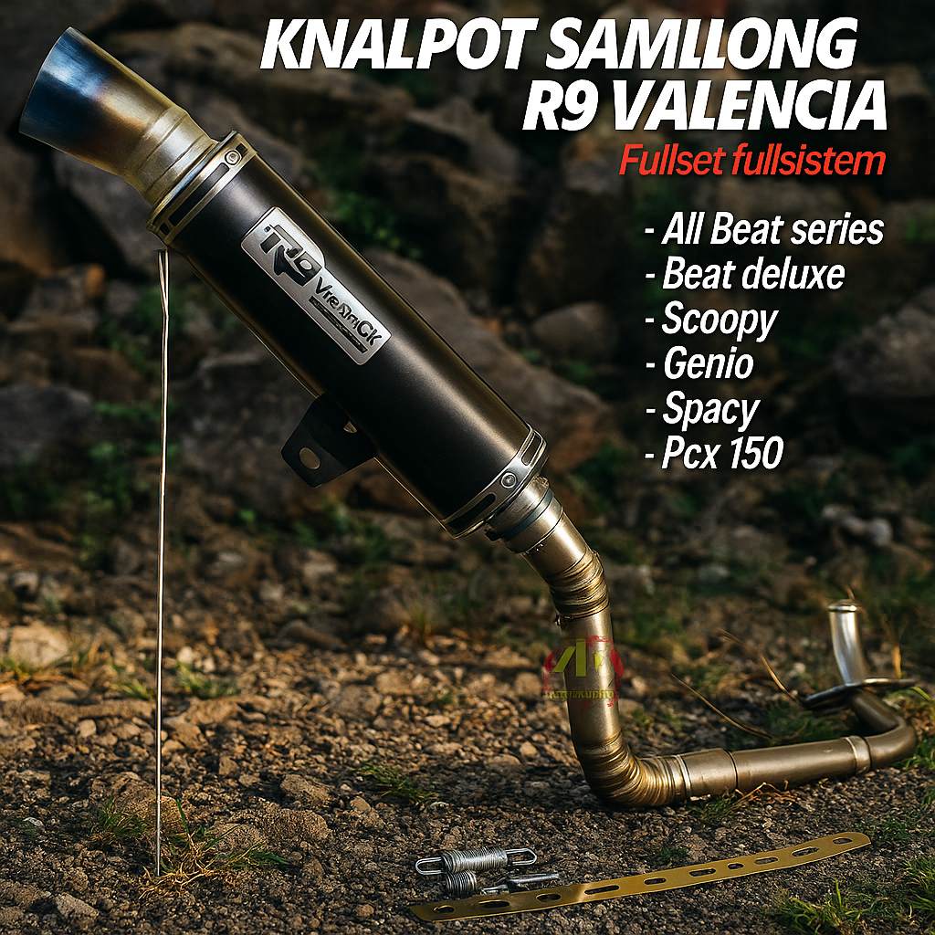 Knalpot Racing Samlong R9 VALENCIA Type Cobra inlet 38 Beat Scoopy Genio Vario 110 Vario150 Vario125