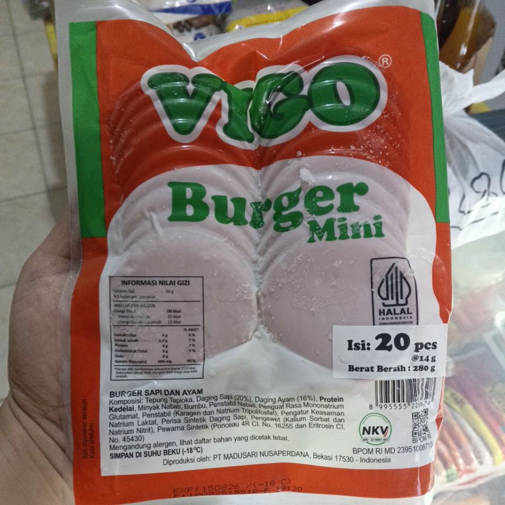 

Vigo Burger Mini Isi 20