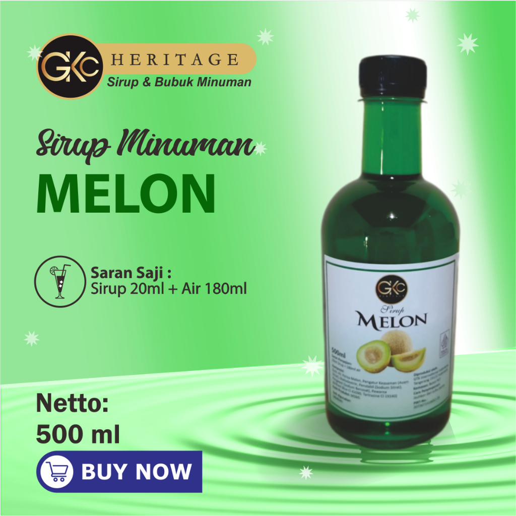

Sirup Rasa Melon GKC Heritage 500ml Syrup Melon