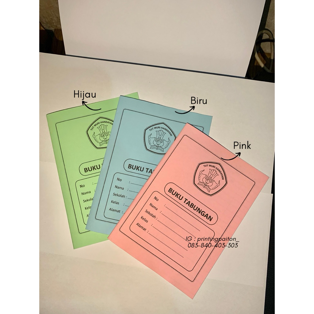 

[ 1biji ] BUKU TABUNGAN SEKOLAH bebas pilih warna