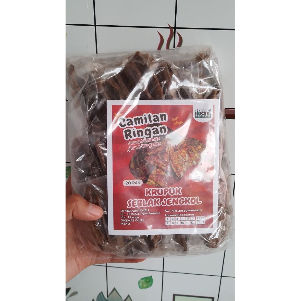 

krupuk seblak jengkol / krupuk genteng isi 20 pcs