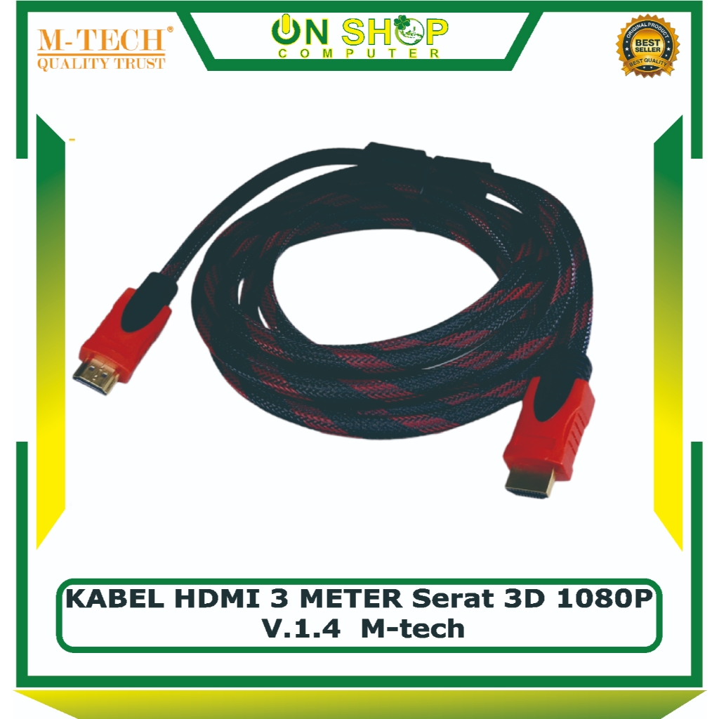 KABEL HDMI 3M JARING / HDMI 3 M / HDMI 3 METER /KABEL HDMI 3 METER Serat 3D 1080P V.1.4 / KABEL HDMI