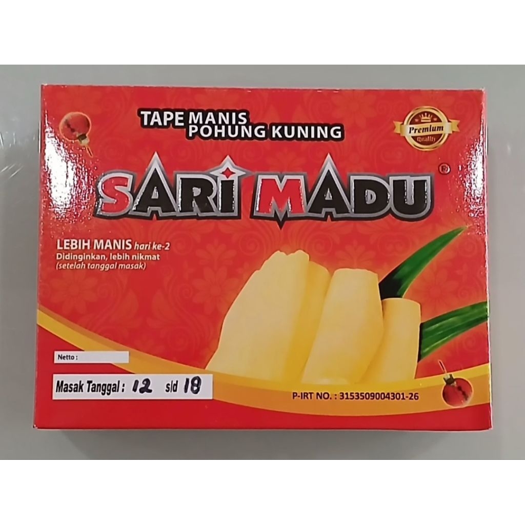 Tape Jember Tape Singkong Tape Sari Madu 600gr asli Jember