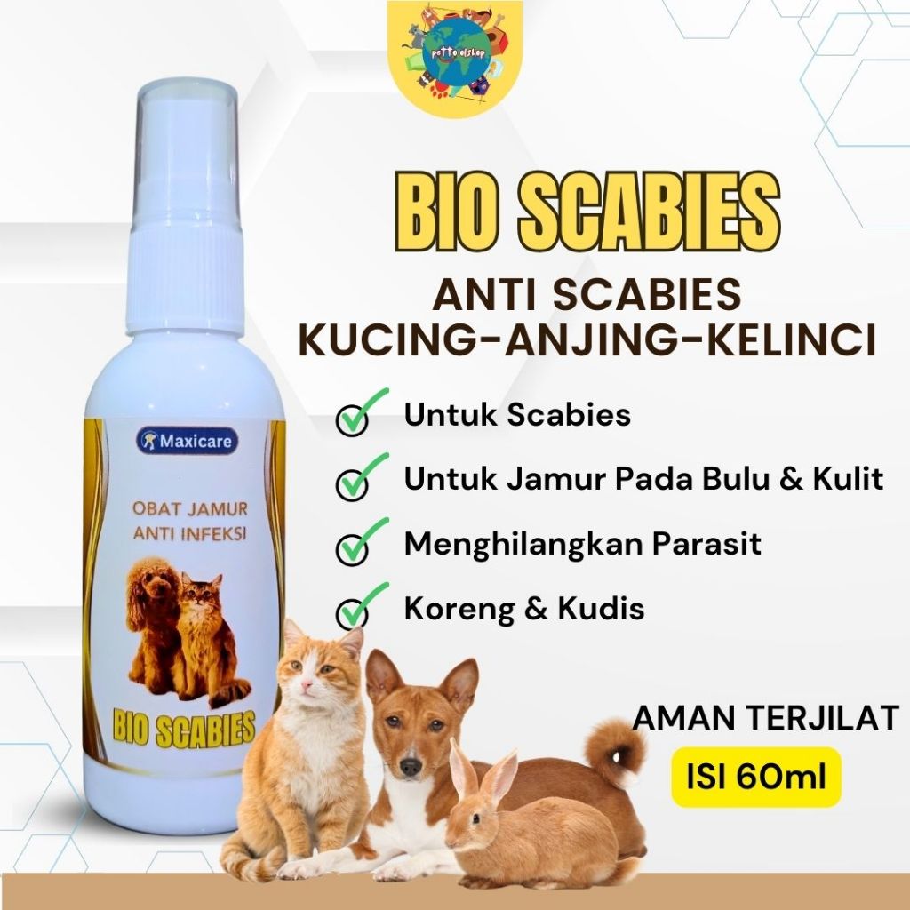Obat Scabies Anti Scabies Obat Jamur Ampuh Untuk Kucing Anjing Obat Kucing Jamuran BIO SCABIES Obat 