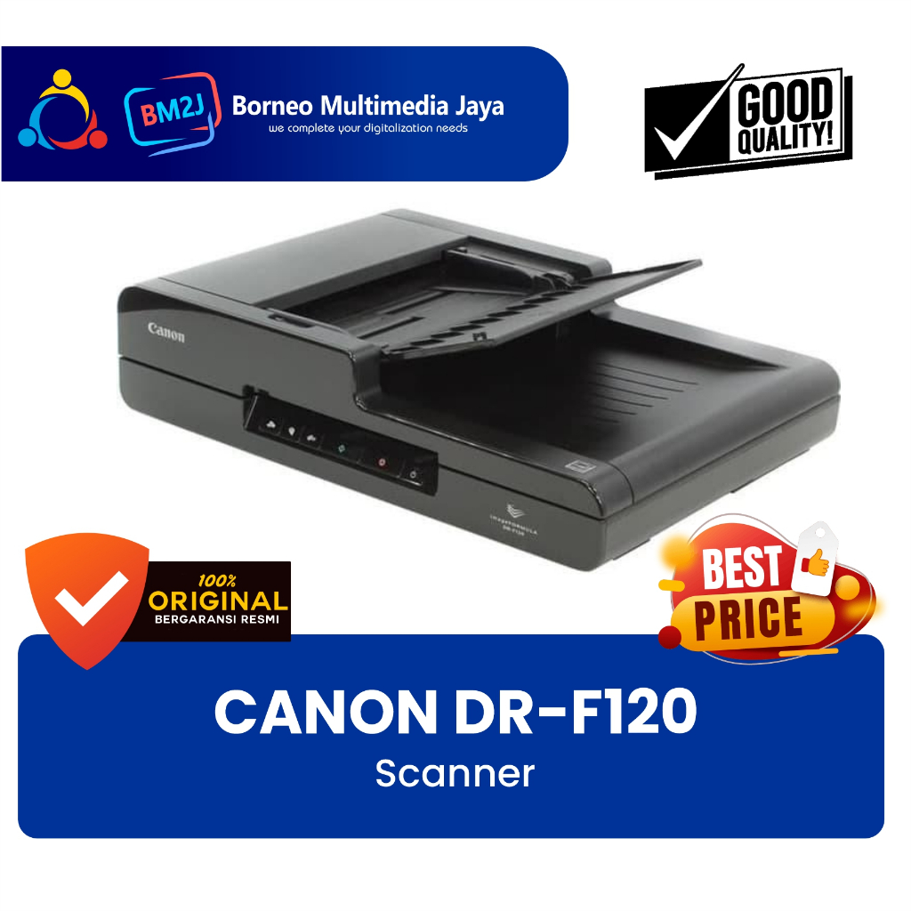 Scanner Canon DR-F120 Scan Flatbed Sampai F4/Legal