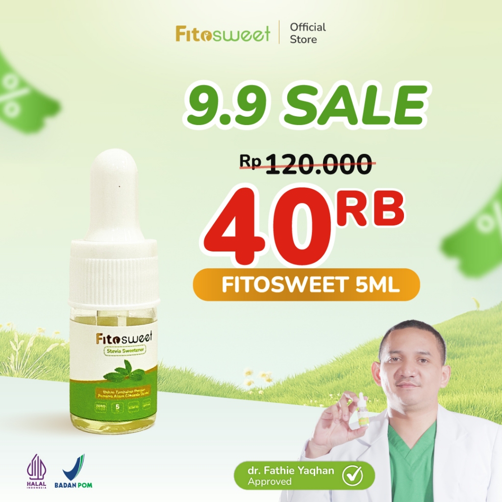 

FitoSweet Pemanis Alami Stevia 0 Kalori Liquid Stevia Pengganti Gula Tanpa Rasa Pahit