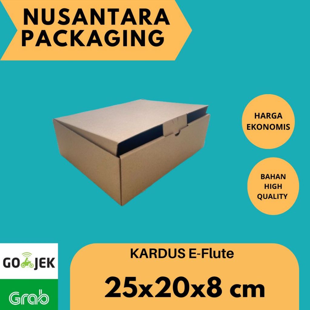 KARDUS 25x20x8 cm / BOX KARTON CORUGATED DIE CUT / AKSESORIS