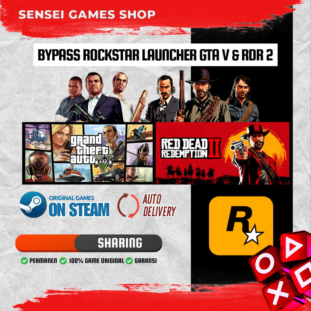 Bypass Rockstar Launcher GTA V / GRAND THEFT AUTO 5 & RDR II / RED DEAD REDEMPTION 2
