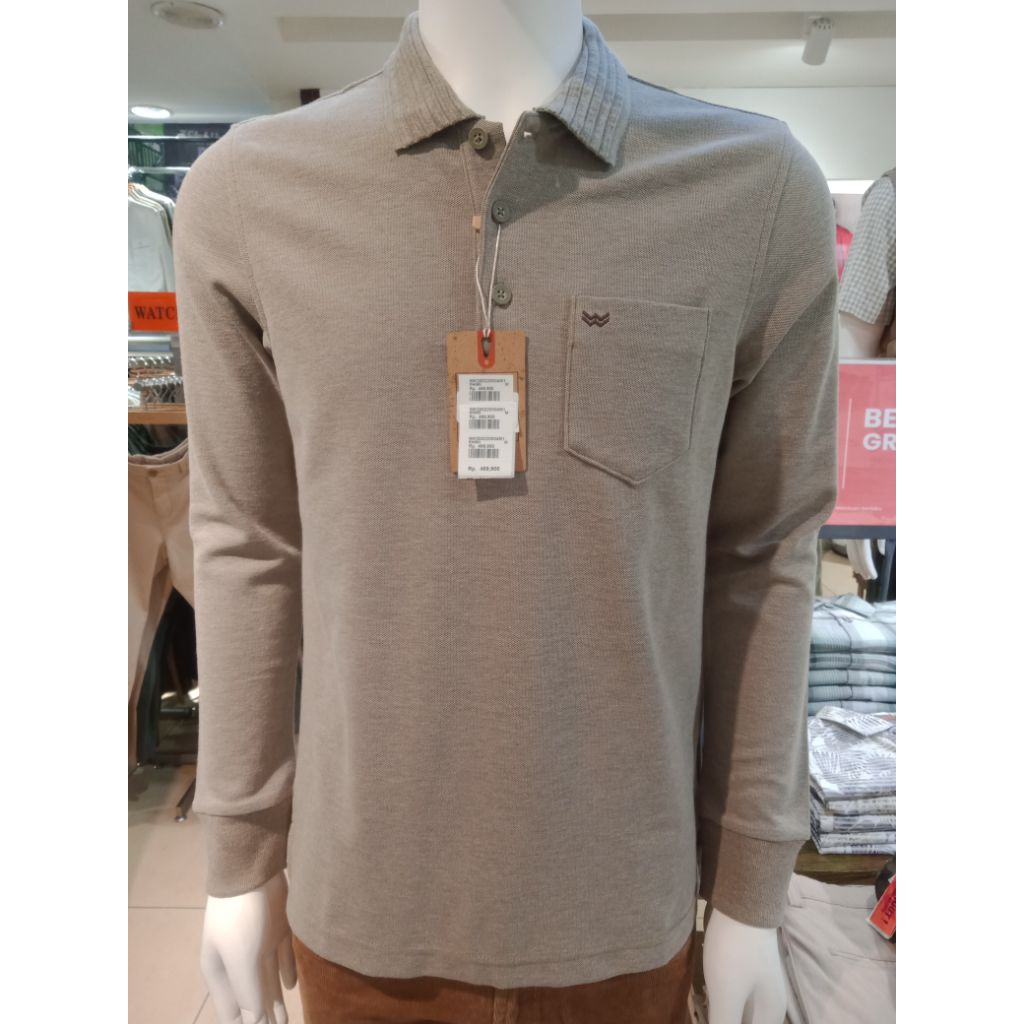 Watchout Kaos Kerah  Panjang Khaky Cream WK300220004