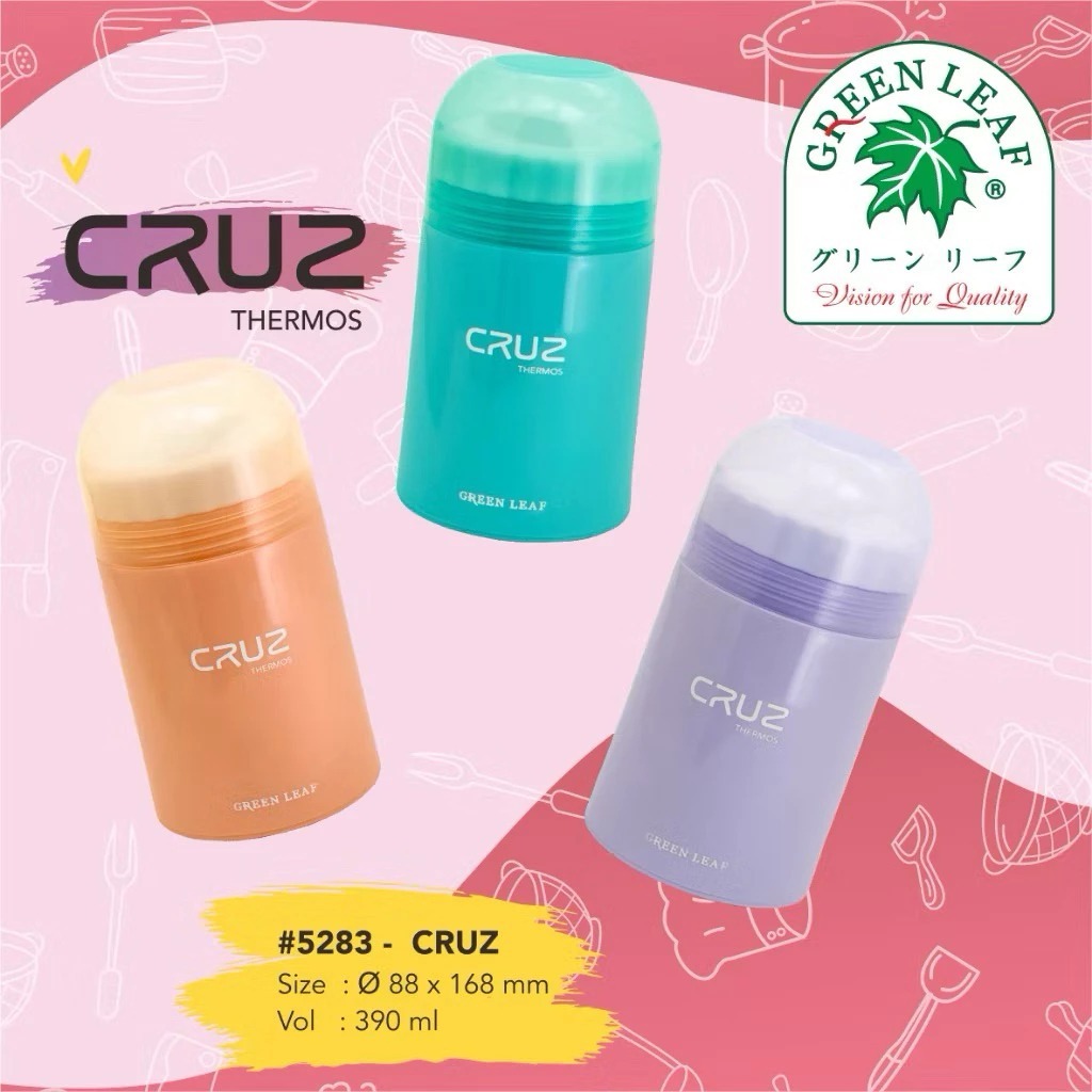 Thermos Air Mini Cruz / Tumbler Mini Awet Panas / Green Leaf 5283
