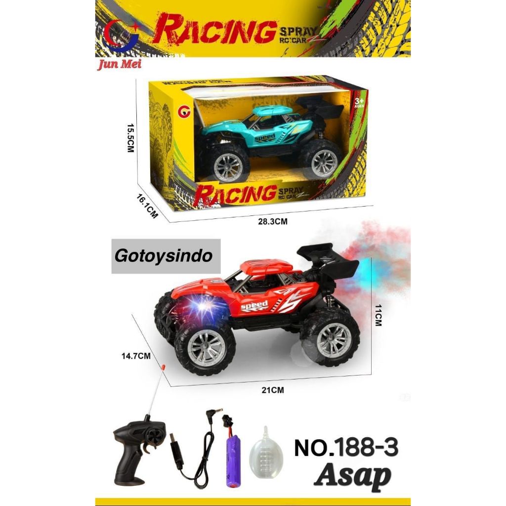 Mainan Mobil Remote Control Racing Spray RC Car 188-3