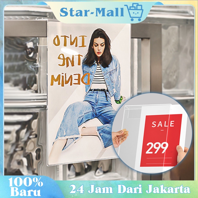 

A5 Papan Promosi Toko Acrylic Label Harga Price Tag Holder Papan Promosi Untuk Display Price