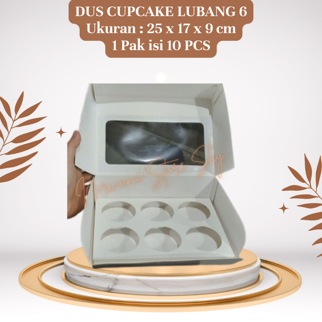 

(10 Pcs) Dus Cupcake Isi 6 / Box Muffin / Kotak Cupcake