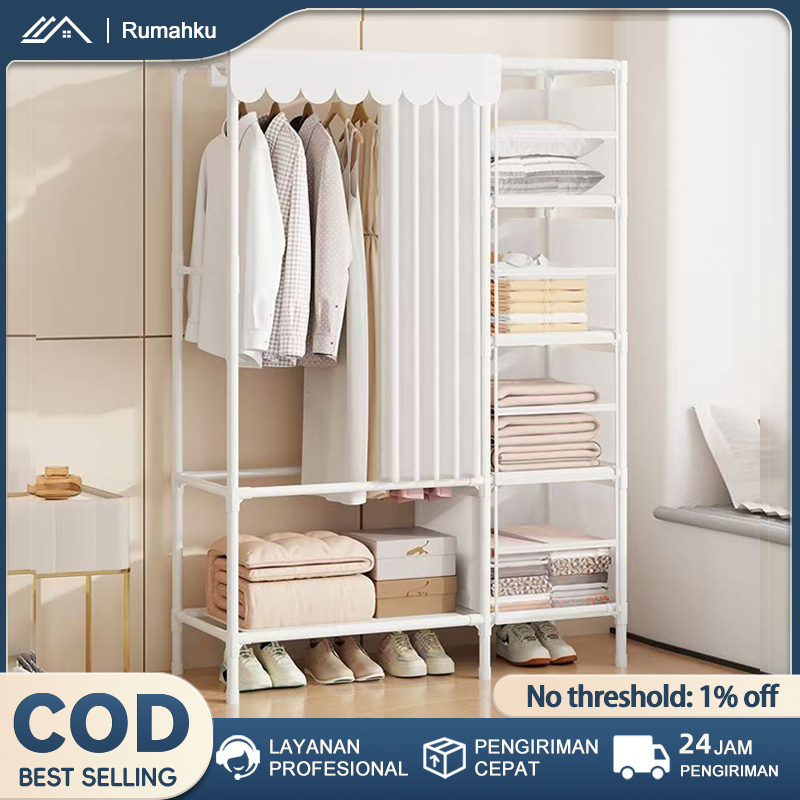 ⭐ COD ⭐ Rak Gantung Serbaguna Rak Pakaian rak baju laci rak baju tempat pakaian celana tas topi sepa