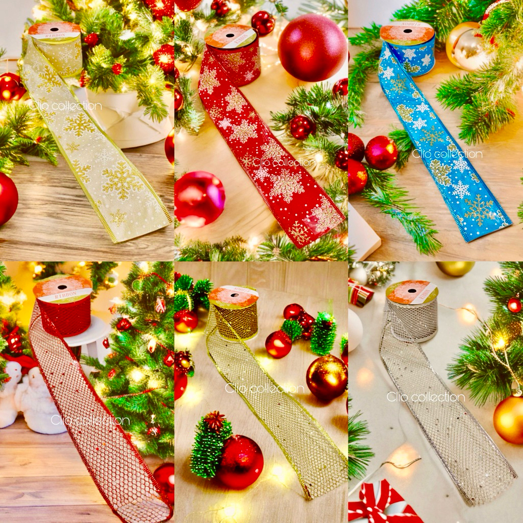 

Pita Jaring Natal - RIBBON GLITTER EMBOS CHRISTMAS DEKORASI NATAL WARNA MOTIF RUSA SNOWFLAKE PITA GLITTER NATAL PINGGIR KAWAT PITA PARCEL PITA CHRISTMAS PITA HIASAN CANTIK