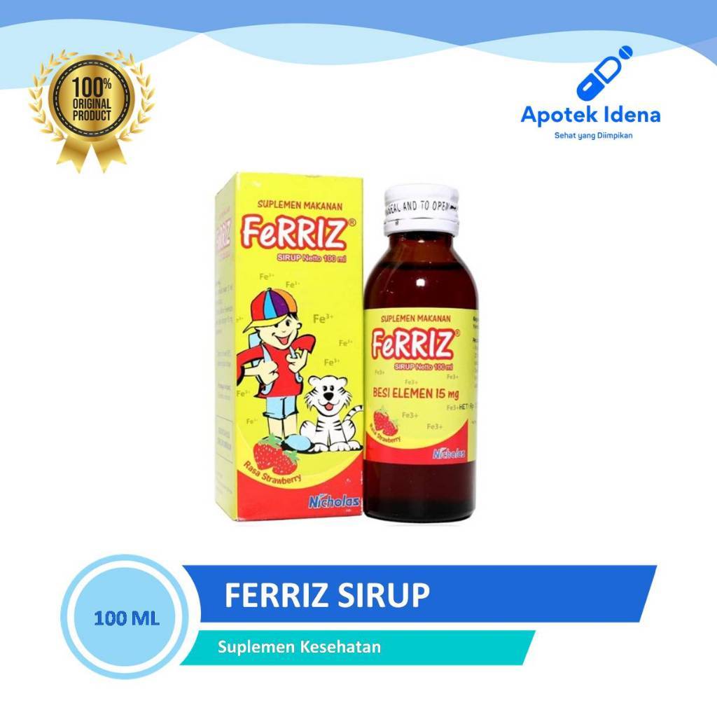 FERRIZ SYRUP ZAT BESI 100ML SUPLEMEN VITAMIN ZAT BESI UNTUK ANAK