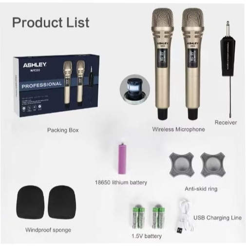 Mic Wireless Ashley WR300 / Mic Wireless Ashley