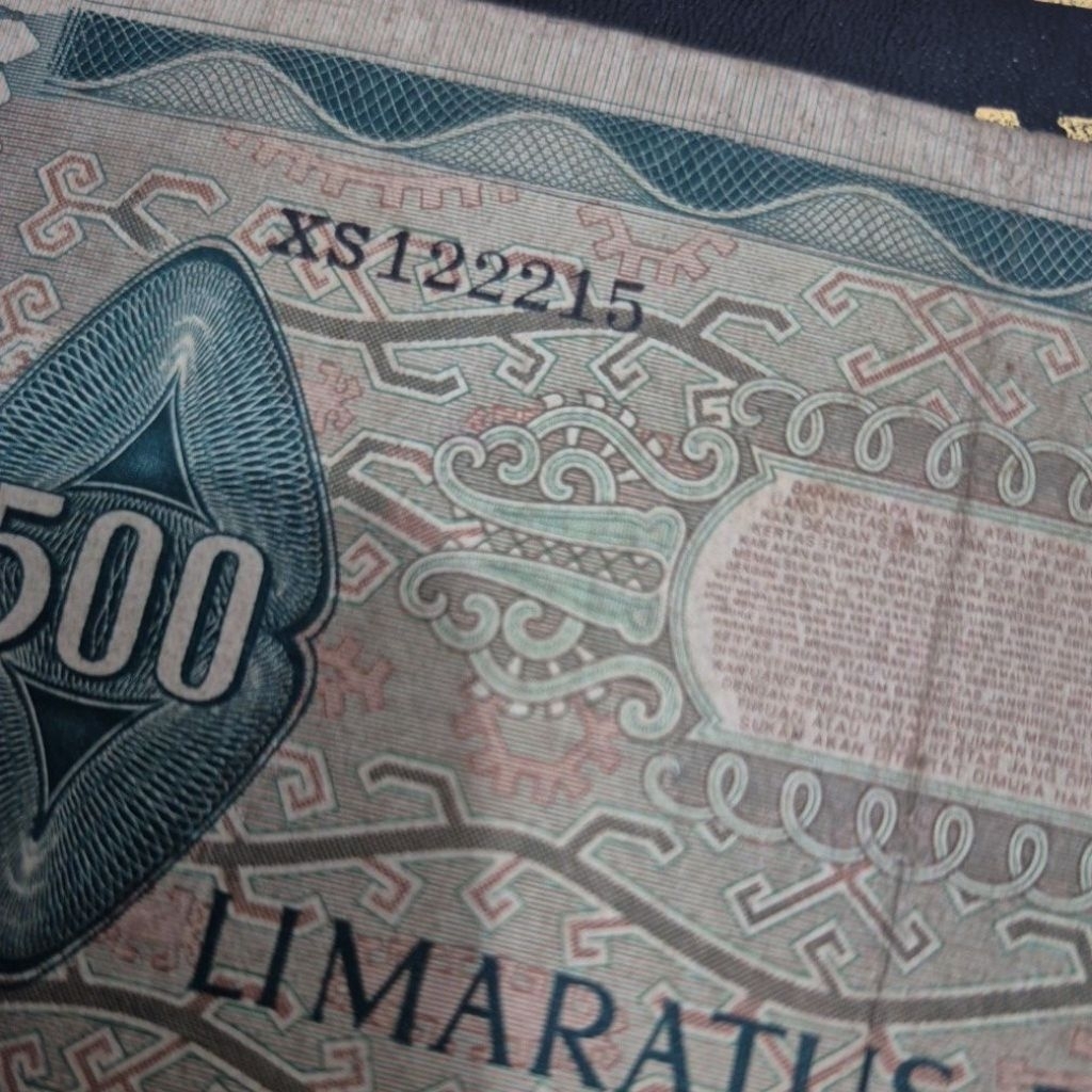 Uang Kuno Seri Budaya Pecahan 500 Rupiah Tahun 1952 Replacement Star