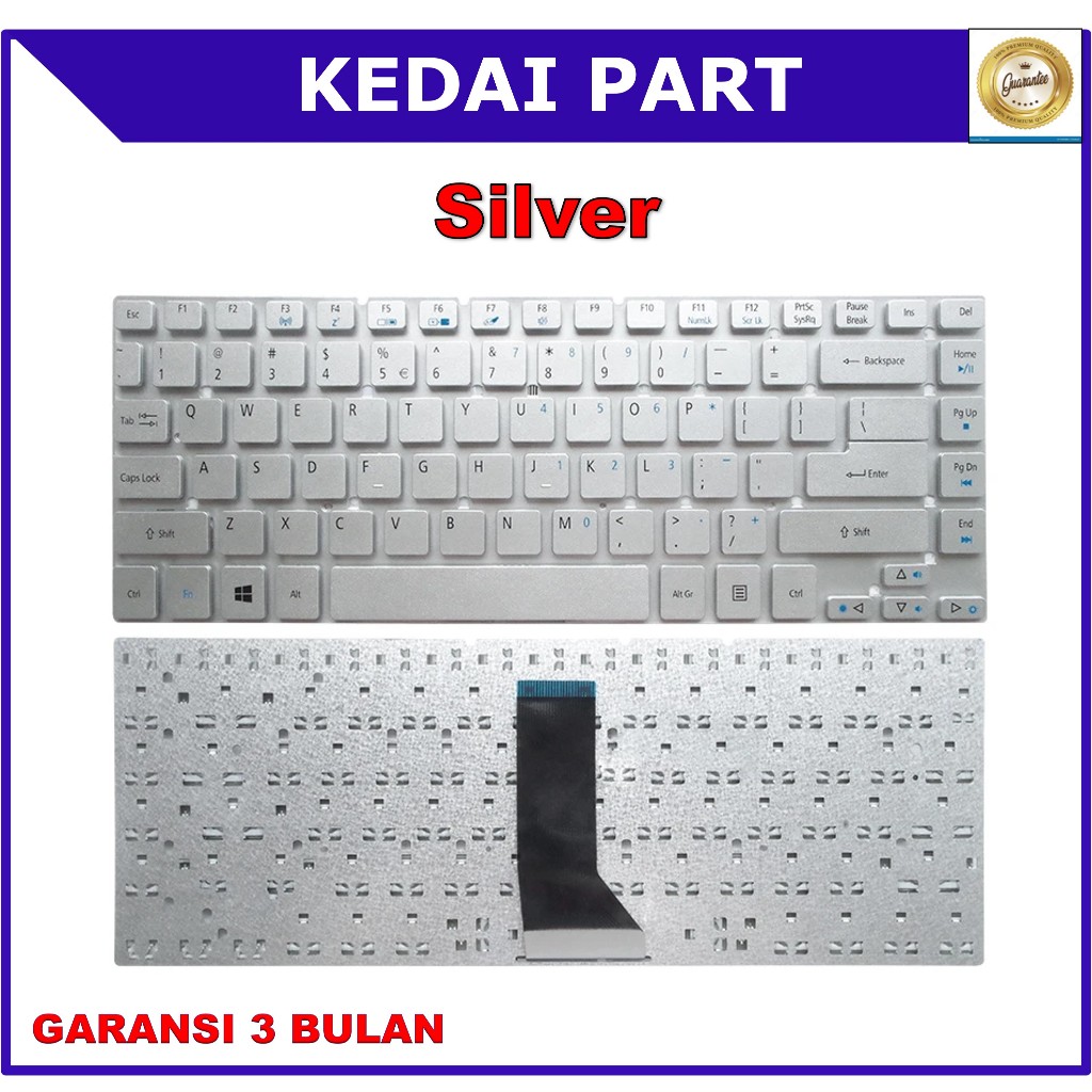 Keyboard Acer 4755 R7-571 R7-532 Silver