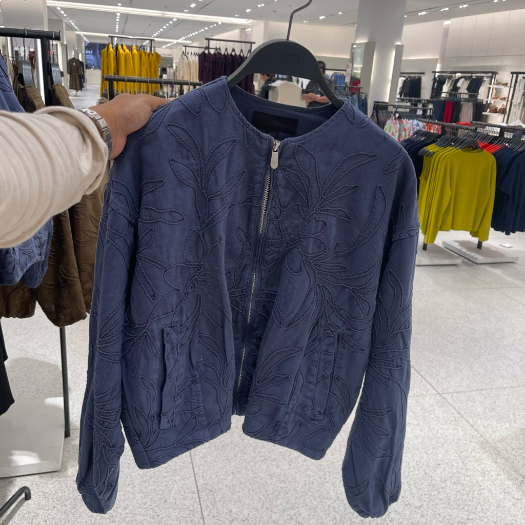 Jaket Bomber Bordir ZARA Women jastip (jasa titip)