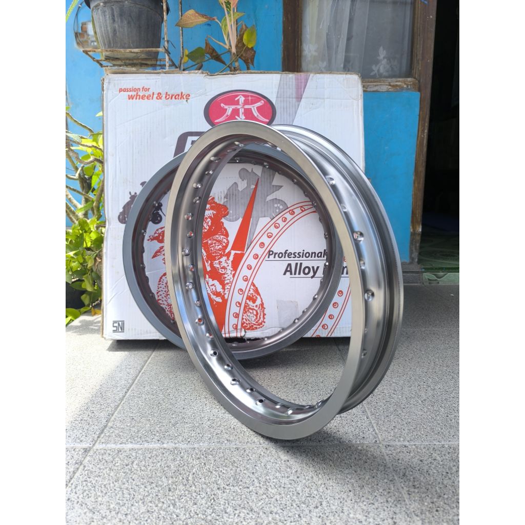 PROMO VELG PELEK TK RACING 215 DAN 250 RING 16 HOLE LUBANG 36 ORIGINAL BARU WARNA TITANIUM BISA UNTU
