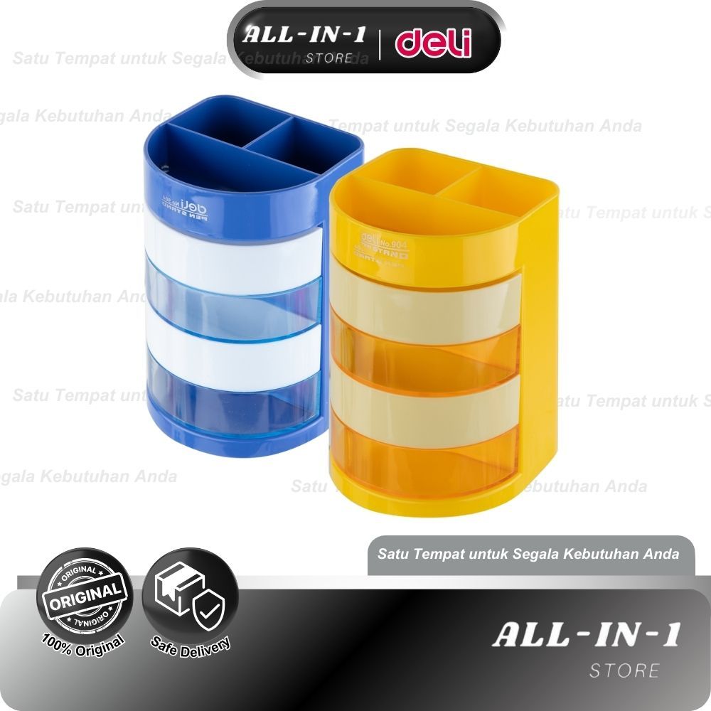 

Deli Tempat Ballpen Desk Organizer 4 laci yang dapat di putar Bahan berkualitas tahan lama E904